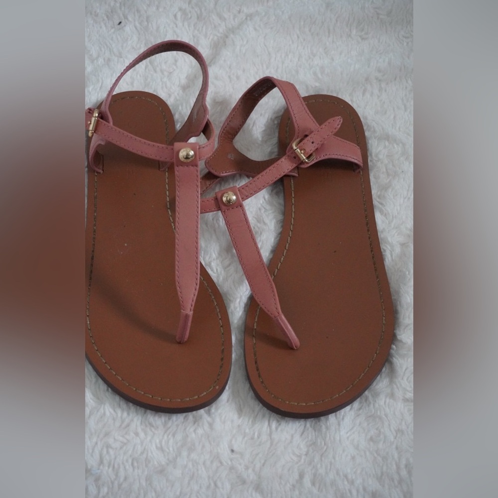 Coach Pink Leather Sandals